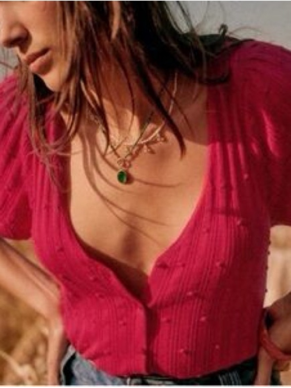 NWT Sezane Fuchsia Top - Picture 2 of 7
